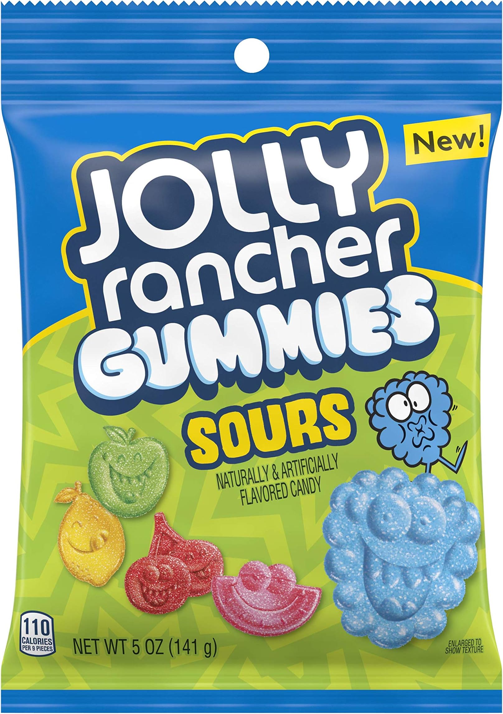 Gummies Candy, Sour, 5 Ounce (Pack of 12)