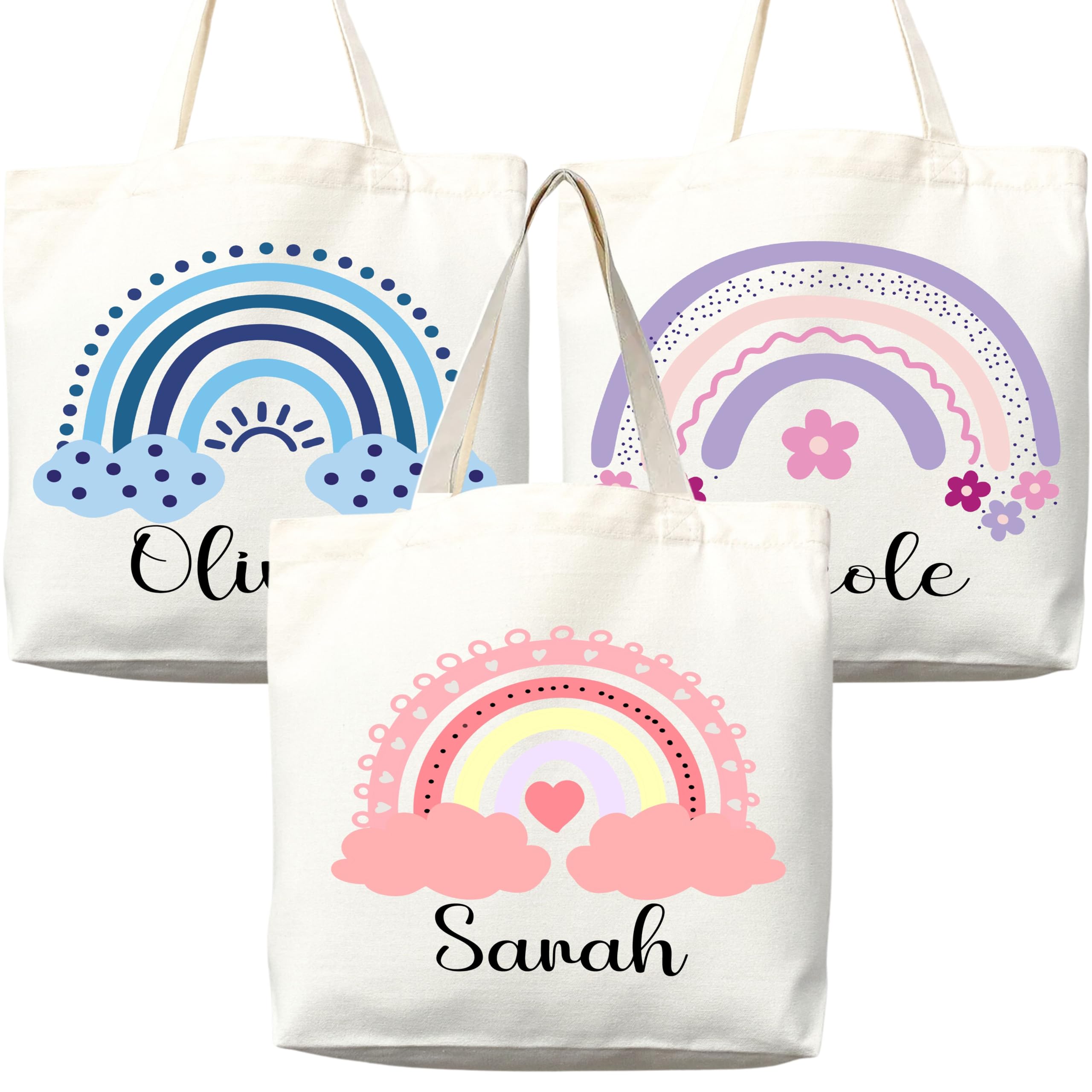 Personalized Custom Name Tote Bag - Premium Canvas, Reusable, Eco-Friendly - Gift for Women, Bridesmaids, Teachers, Nurses