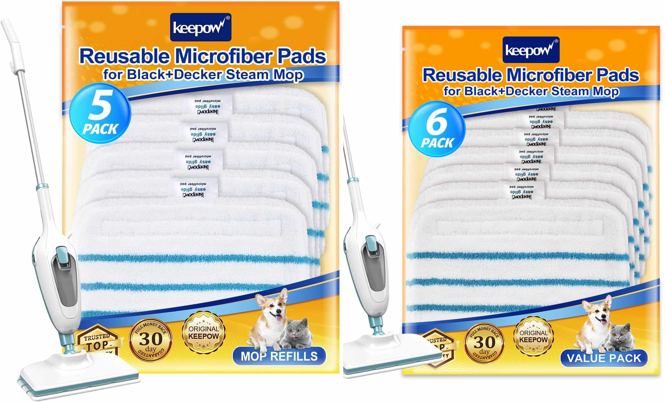 Lingettes Black et Decker balais vapeur KEEPOW haute absorption