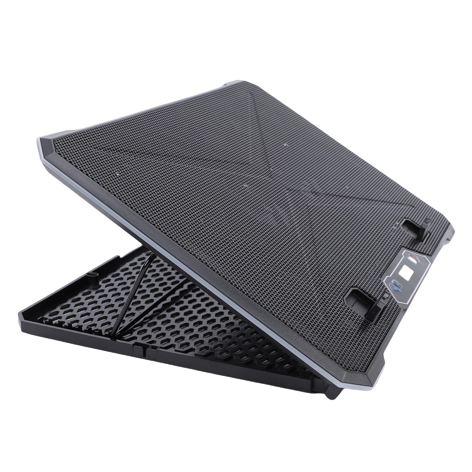 Podkładka Chłodząca do Laptopa do Gier 8 Poziomów z regulacją Wysokości 2 Porty USB światła RGB Chłodziarka Laptopa z Adapterem 3C dla Graczy (14 fanów)