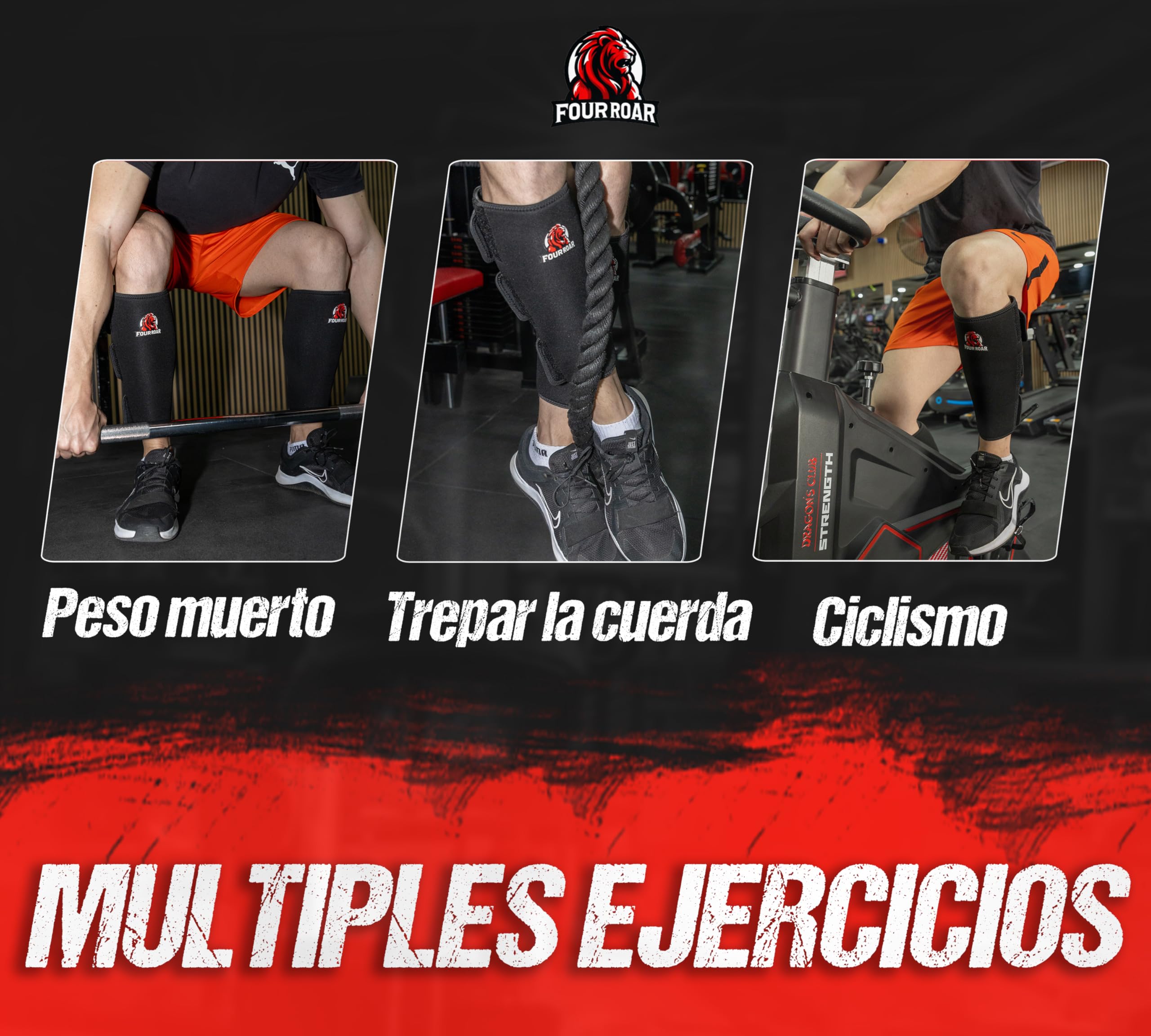 Espinilleras Crossfit de Neopreno de 7mm | Espinilleras Transpirables Faciles de Poner y Quitar | Protectores de Espinilla para Peso Muerto, Powerlifting