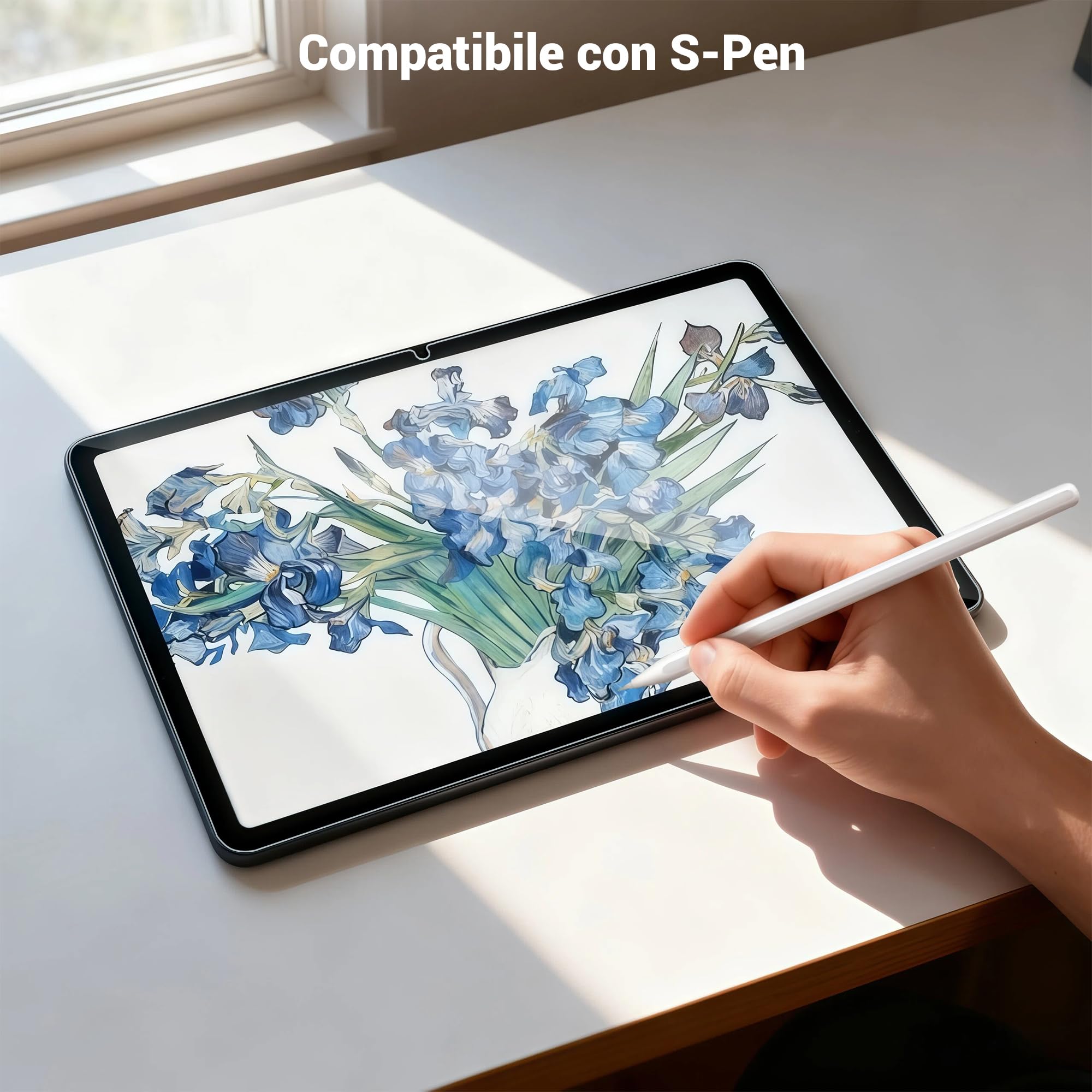 Pellicola Protettiva in Vetro Temperato 9H per Samsung Galaxy Tab S10 Lite / S10 FE / S9 FE 10,9 Pollici, Anti Graffio
