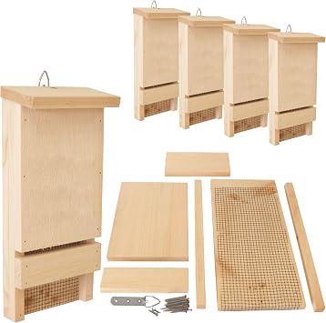 Club Pack of 6 Coveside Bat House Kits | DIY Wooden Craft Kits for Kids Ages 48 | Paintable Educational Outdoor Project | Handcrafted Wildlife Conservation Activity for Classrooms, Camps & Families