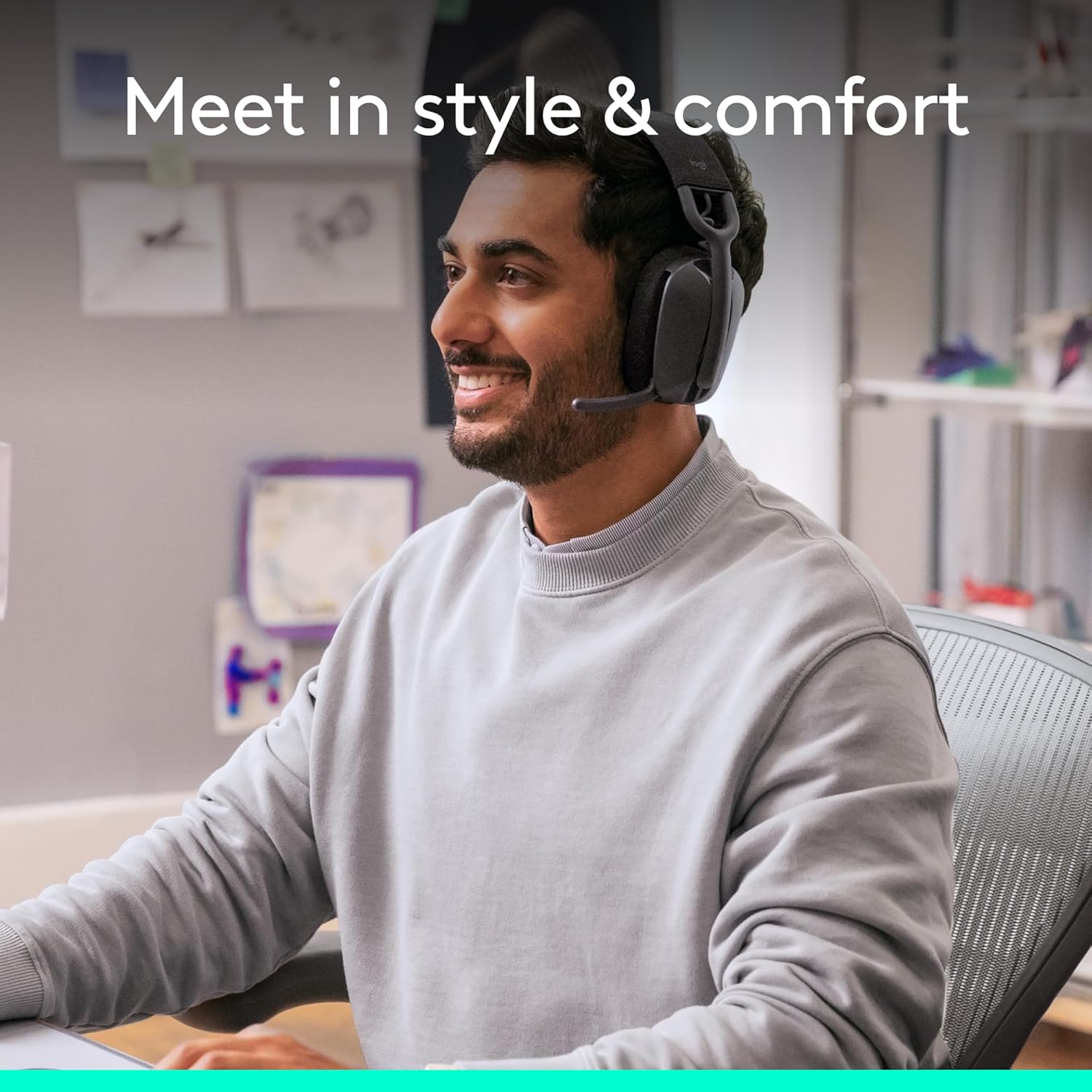 Logitech Zone Vibe Wireless Bluetooth Headphones with Noise Canceling Microphone, USB-A, USB-C, for Microsoft Teams, Mac/PC (Renewed)