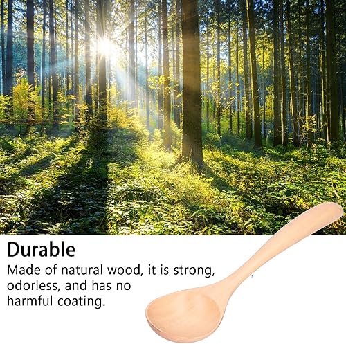 Miniatura 4 de 5 cucharas de sopa, cucharas de madera para comer, cuchara larga de madera, cucharas de madera para cocinar, cuchara de cocina de madera de mango