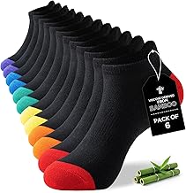 Niorasen Bamboo Trainer Socks for Men and Women 6 Pairs Ankle Sports Summer Socks Anti Blister Running Athletic Breathable Socks Low Cut Walking Short Socks
