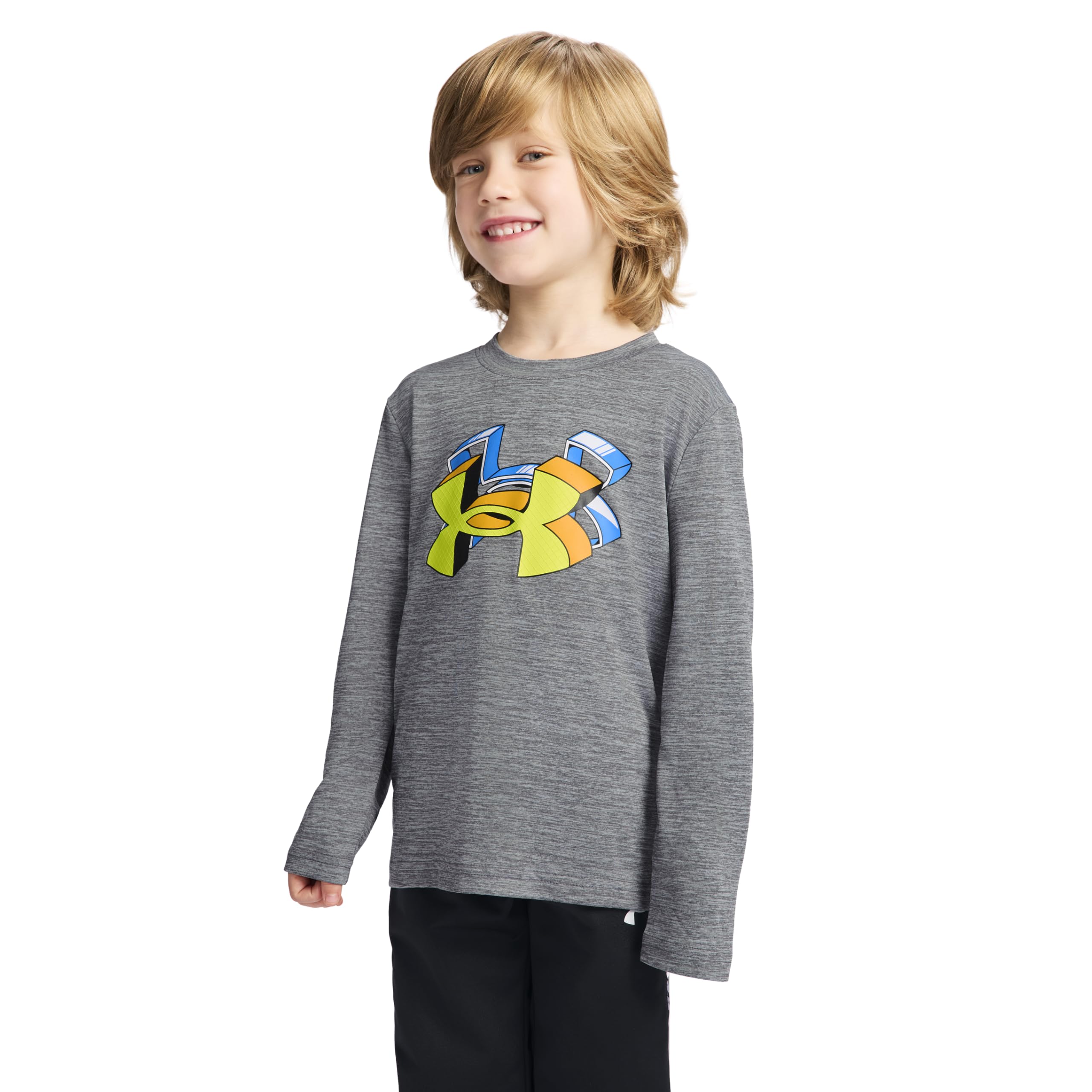 Under Armour Boys' Long Sleeve Logo Graphic T-Shirt, Lightweight &amp; Breathable, Relaxed Fit