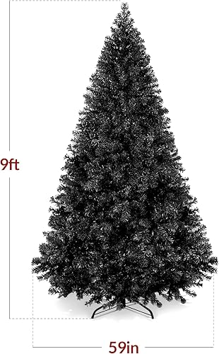 Miniatura 2 de Best Choice Products Árbol de Navidad artificial negro de 4.5 pies, decoración de vacaciones de temporada para el hogar, oficina, decoración de