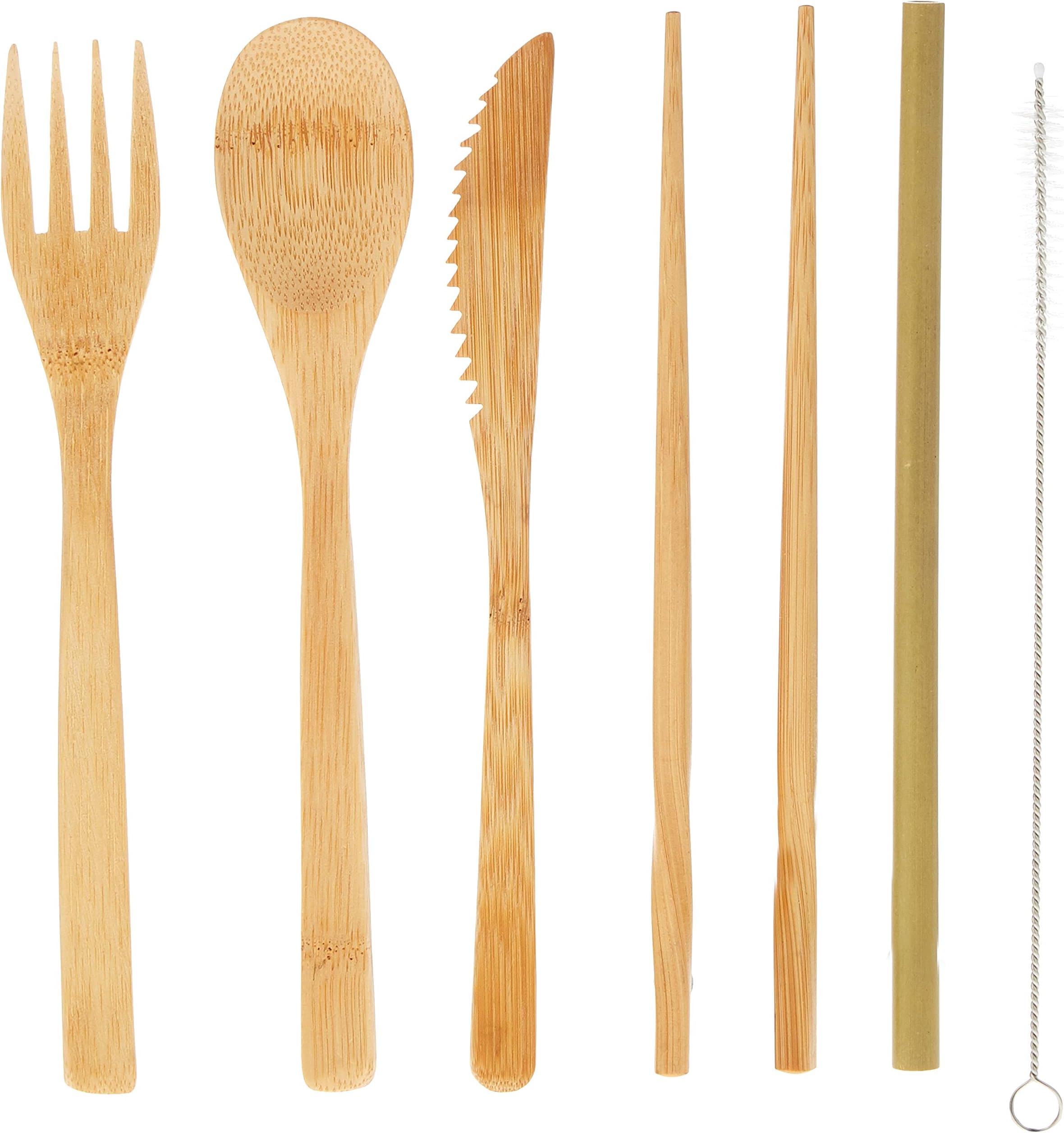 niaoyufeng Household sale Reusable Tableware Bamboo Cutlery Set Travel Picnic Utensils with Storage Bags