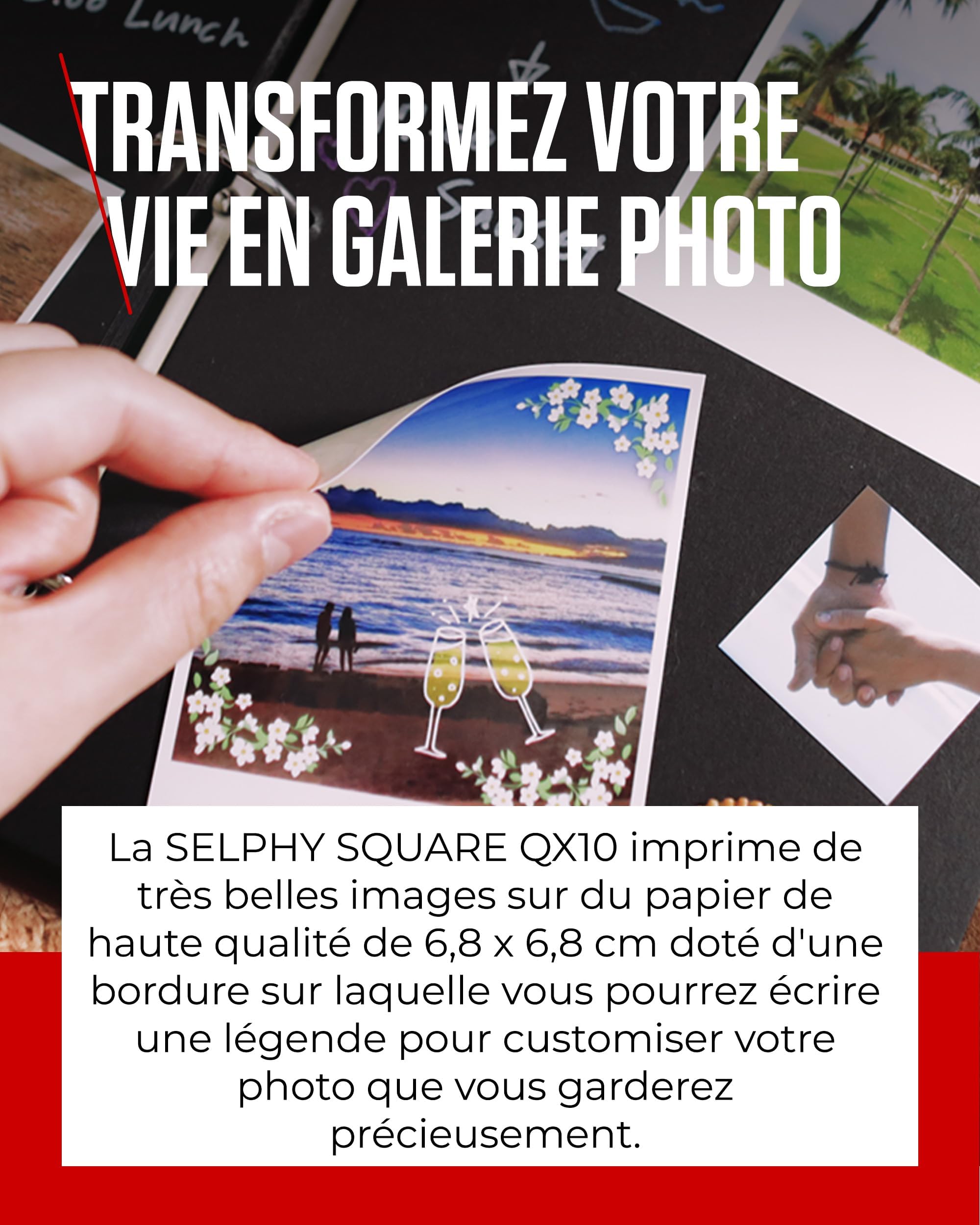 Canon SELPHY Square QX10 Imprimante Photo Portable - Blanc