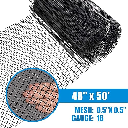 Miniatura 2 de Fencer Wire Paño de hardware, tamaño de malla de 12 pulgada, acero galvanizado calibre 16 con valla de alambre soldado recubierto de vinilo para