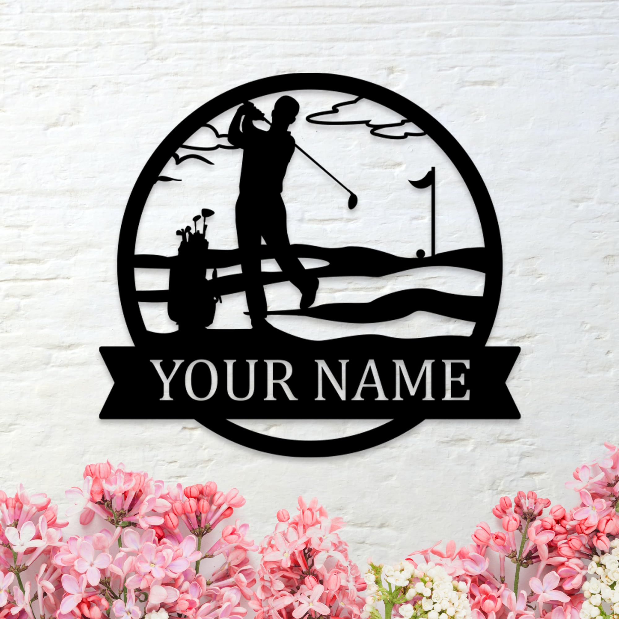 Personalized Golf Metal Sign, Custom Monogram Metal Sign, Golf Metal Wall Art With Established Year, Golf Metal Wall Decor, Customized Men's Golf Sign, Housewarming/Wedding,Fathers Day Gift for him