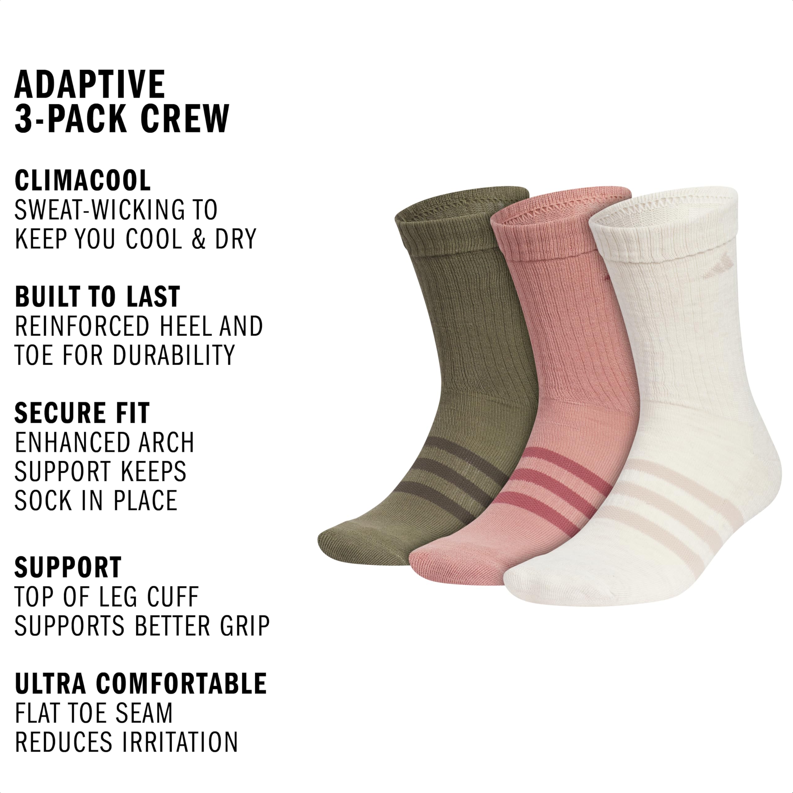 adidas Unisex Cushioned Crew Socks 3 Pairs Socken