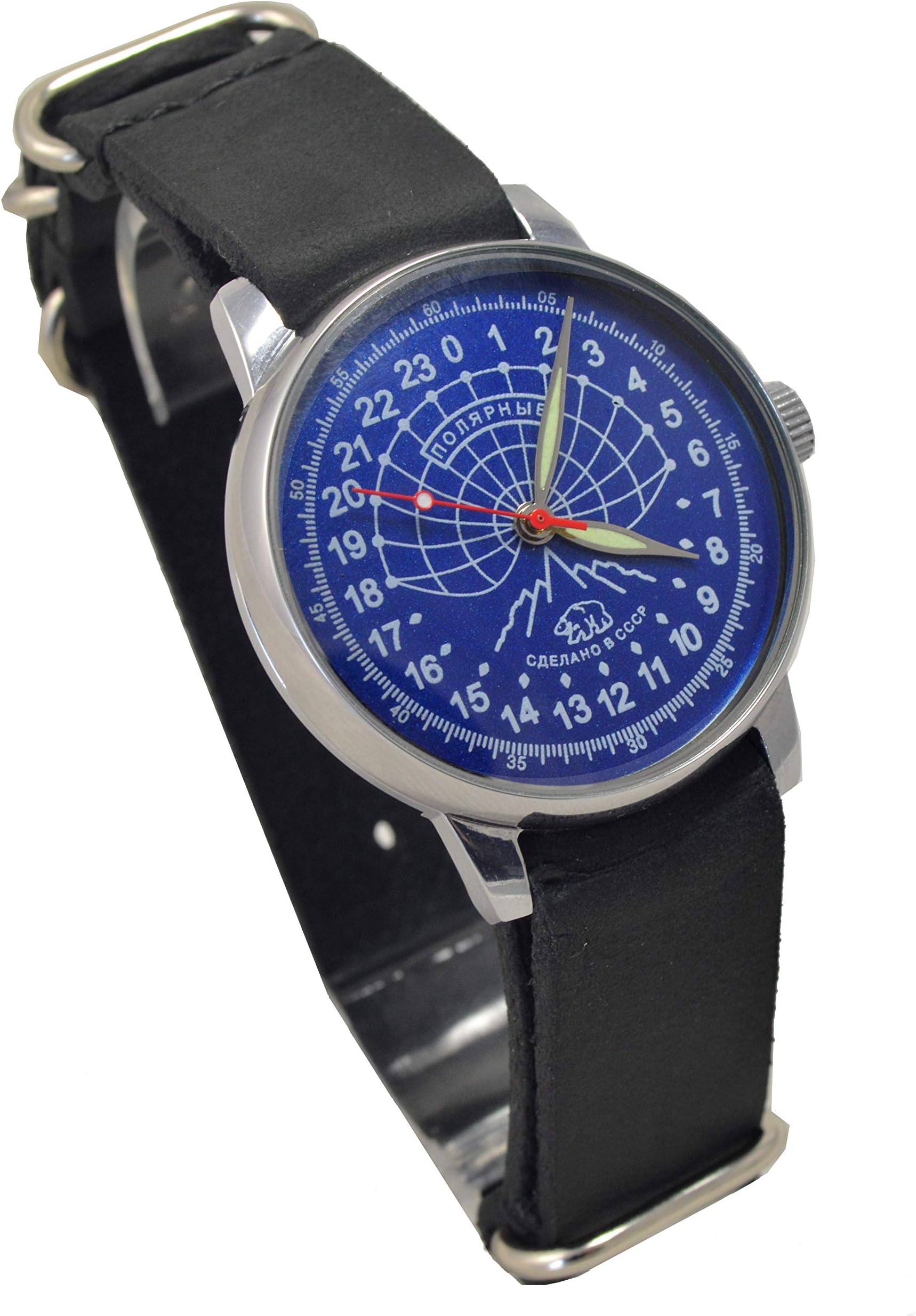 Raketa Vintage Limited Polar Mens Watch 24 Hours Antarctica Original Petrodvorets Mens Gift
