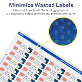 Avery Removable ID Labels, Sure Feed, Removable Adhesive, 0.5" x 1.75", 2,000 Labels (6467) – view 3