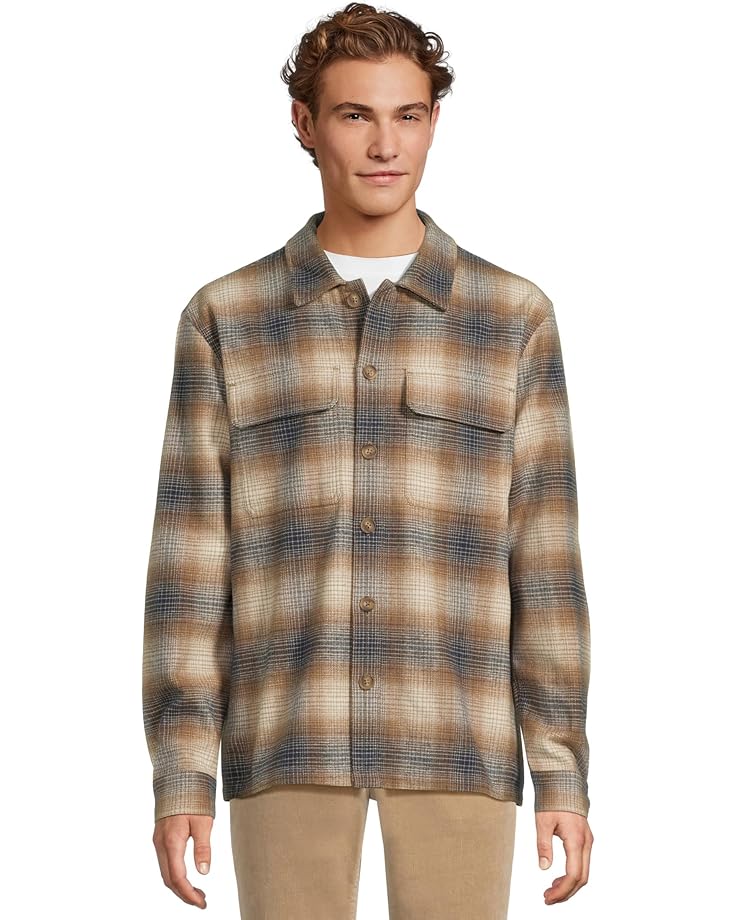 Liverpool Los Angeles Flap Pocket Plaid Overshirt - Main View