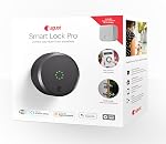August Smart Lock Pro + Connect Hub - Wi-Fi Smart Lock for Keyless Entry - Works with Alexa, Google Assistant, and More – Dark Gray