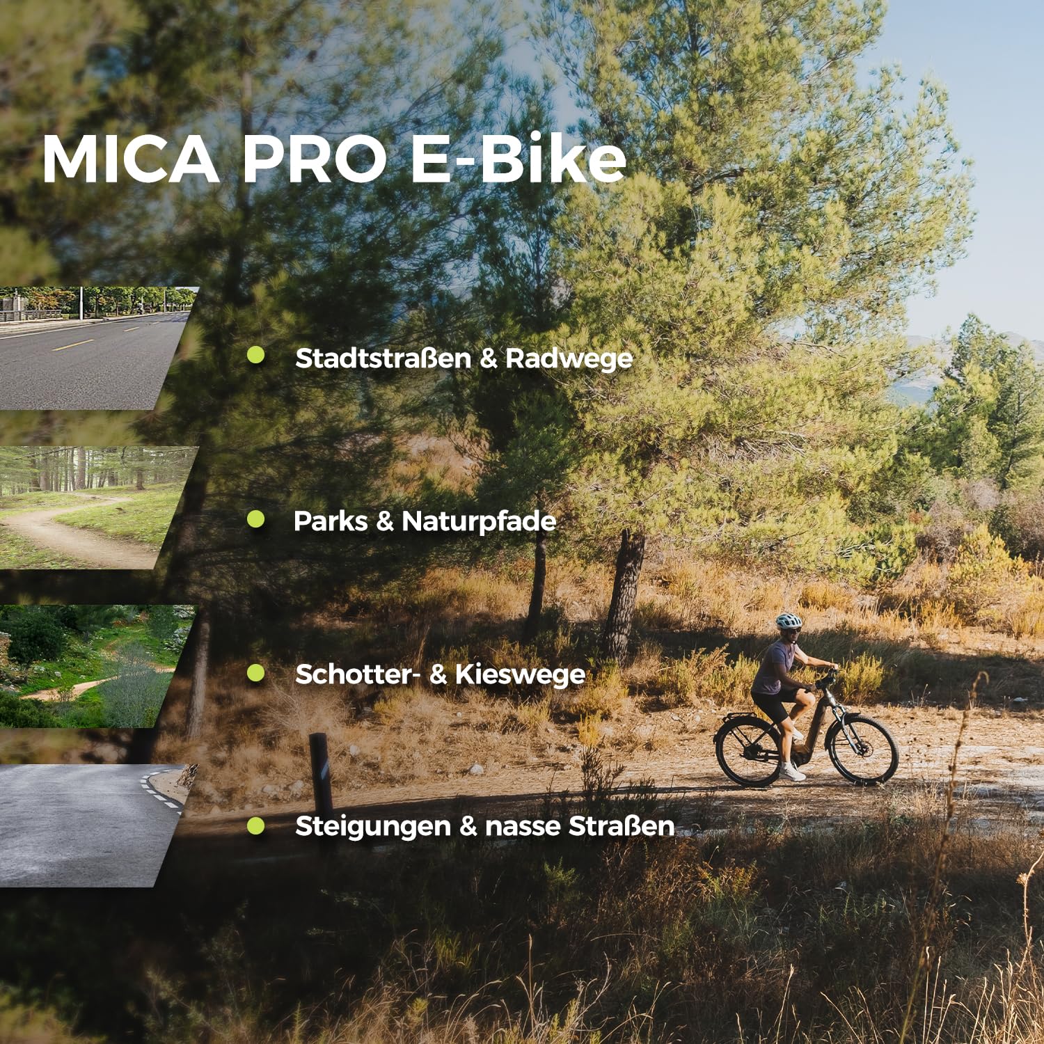 DERUIZ Mica Pro E-Bike 29 Zoll/27,5 Zoll Ebike Mittelmotor 110Nm, 48V720Wh | SUV E-Bikes für Damen und Herren, 48V 720Wh Samsung Akku bis 180 km, 250W Pedelec Riemenantrie, hydraulische Bremsen, StVZO,