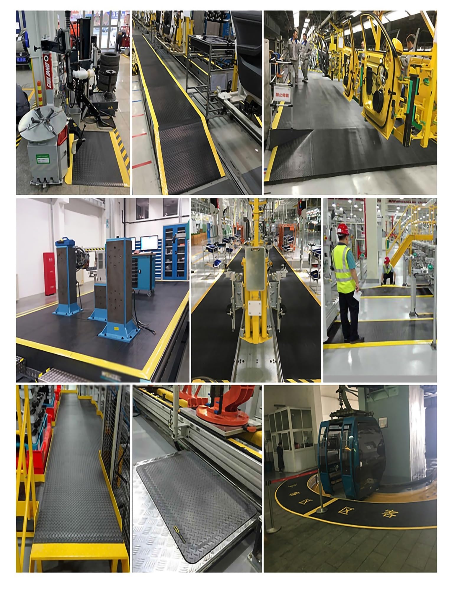 Tappetino antifatica industriale, tappetino for pavimenti di fabbrica, impermeabile e antiscivolo, ampiamente utilizzato in ambienti commerciali e industriali(60x90x2cm/24x35x0.8in)