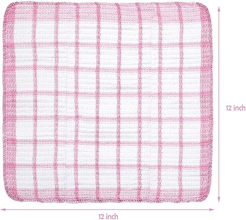 Miniatura 2 de Boao 12 paños de cocina, paños de cocina, paños de limpieza lavables para lavar platos, limpiar vidrio, suministros de cocina para el hogar, 12 x 12