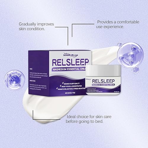 Miniatura 6 de South Moon Crema de magnesio para dormir, calambres y dolor en las piernas, loción de magnesio para dormir, aceite de lavanda para mujeres y hombres