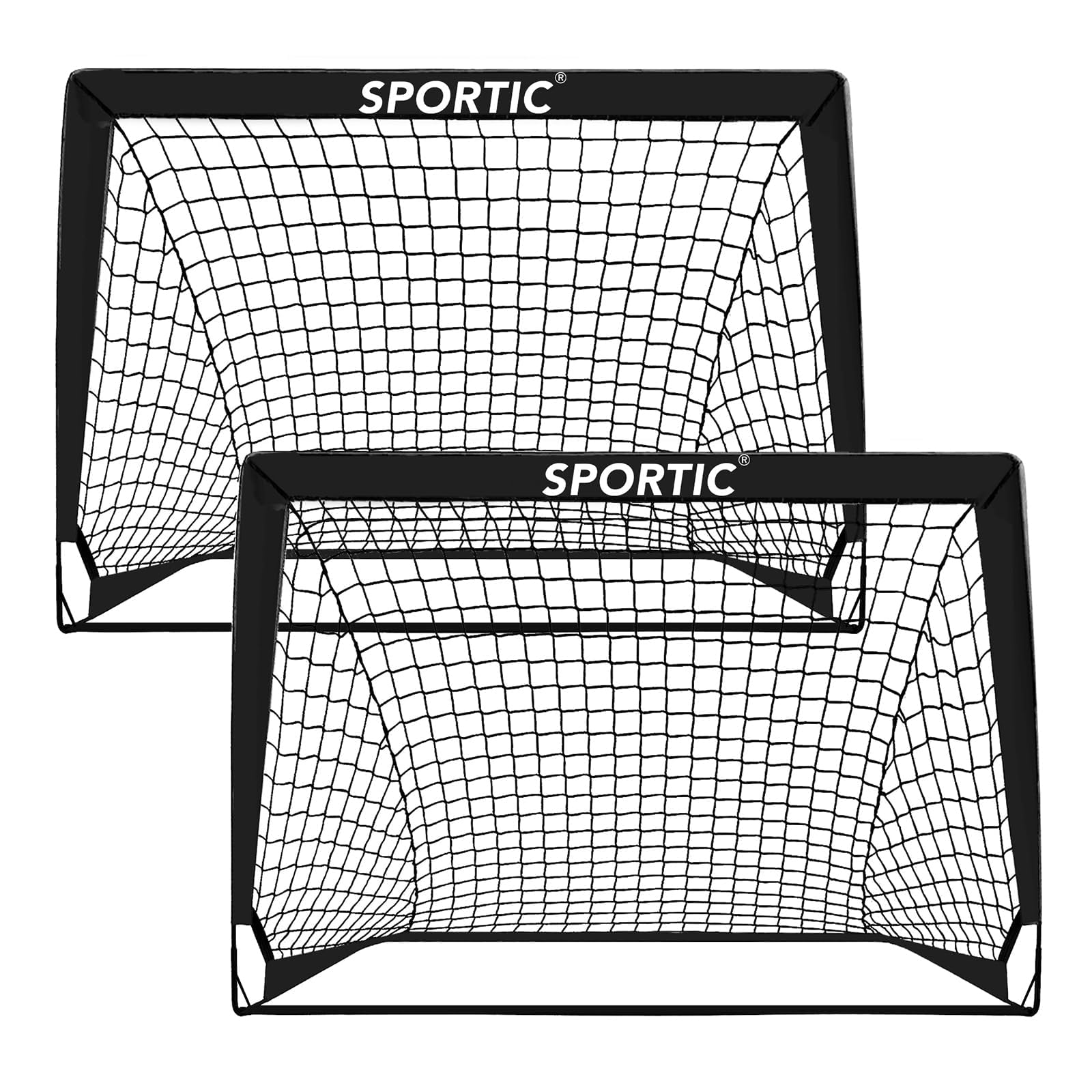 Photo 1 of 2 Pack 4' x 3' Soccer Goal Net Set, Pop Up Kids Practice Soccer Goals for Indoor and Outdoor.Portable Soccer Net with Carrying Bag & Ground Pegs, Perfect for Backyard, Field, Court (Black)