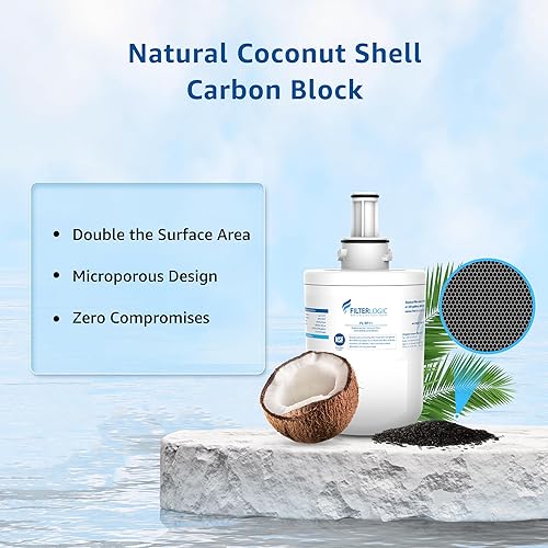 Miniatura 3 de Filterlogic DA29-00003G Filtro de agua para refrigerador, repuesto para Samsung DA29-00003G, DA29-00003B, Aqua-Pure Plus, RFG237AARS, DA29-00003F,