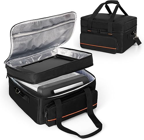 samdew Bolsa de transporte para parrilla de doble capa, funda para parrilla compatible con Ninja GR101 Sizzle sin humo para interior y parrilla,