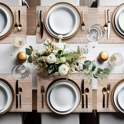 Miniatura 6 de Lallisa 100 manteles individuales de papel con árboles de Navidad verdes, Papá Noel, desechables, para mesa de comedor, diseño de muñeco de nieve,