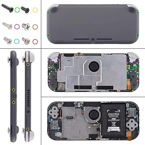 Vista 6 de eXtremeRate Glacier Blue DIY Replacement Shell for Nintendo Switch Lite, NSL Handheld Controller Housing w/Screen Protector, Custom Case Cover for