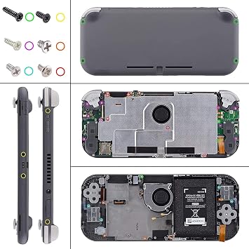 eXtremeRate Transparent Clear DIY Replacement Shell for Nintendo Switch Lite, NSL Handheld Controller Housing w/Screen Protector, Custom Case Cover for Nintendo Switch Lite