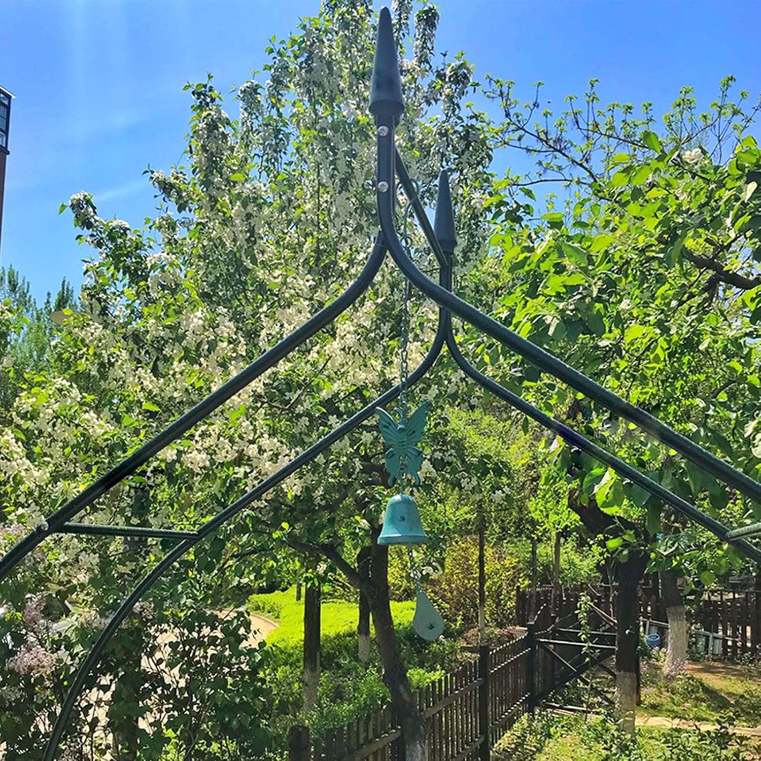 Metal Garden Arch,Rose Arch,Arbor for Climbing Plants Roses Tendrils,Trellis Pergola Archway with Graceful Curve,Climbing Support,Climbing Arch Free-Standing/Rust,Weatherproof,Garden Lawn Wedding