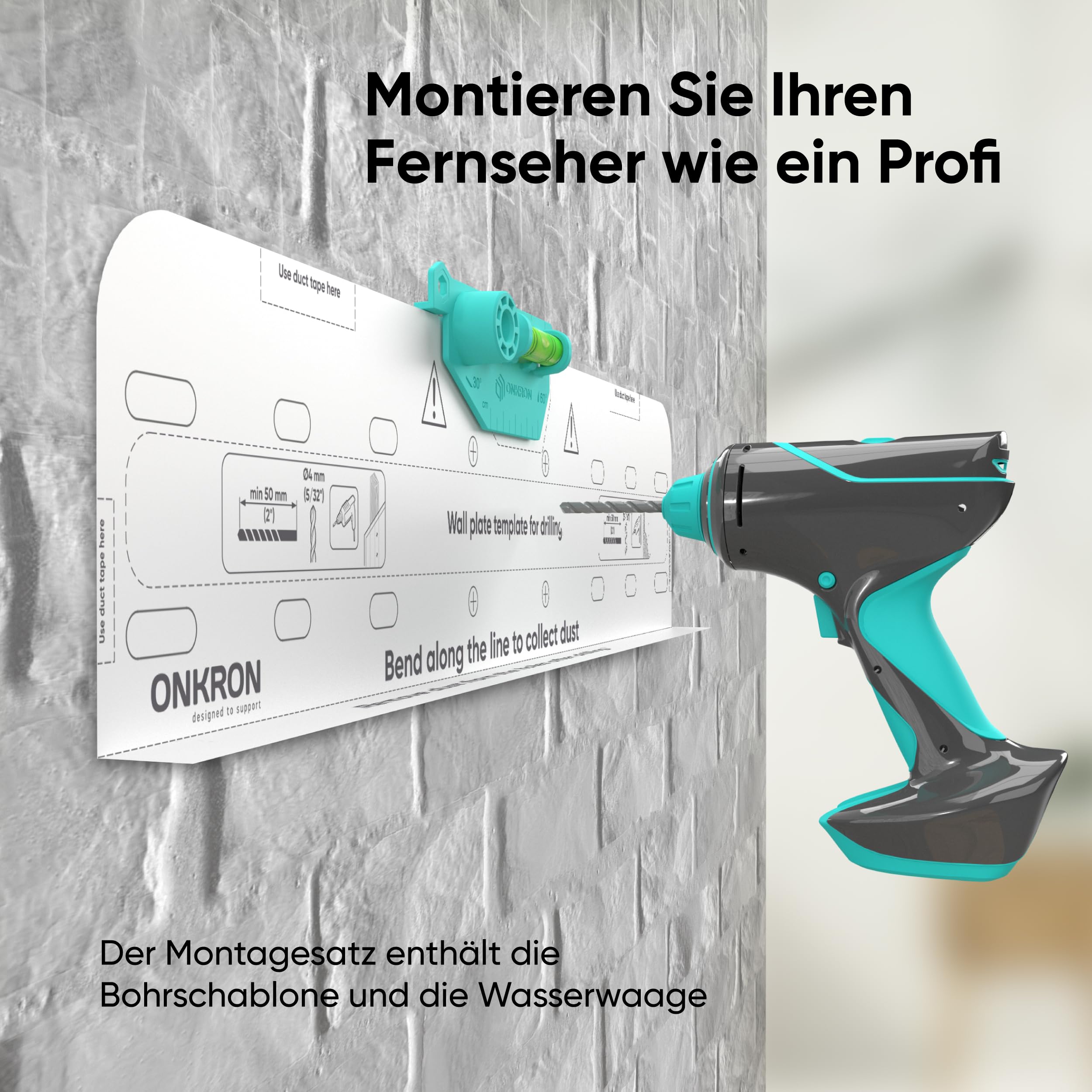 ONKRON TV Wandhalterung neigbar für 32-70 Zoll Fernseher bis zu 60 kg, neigbare Wandhalterung Fernseher, Fernsehhalterung VESA 75x75-400x400, Ultra Slim TV Halterung flach Schwarz TM5-B