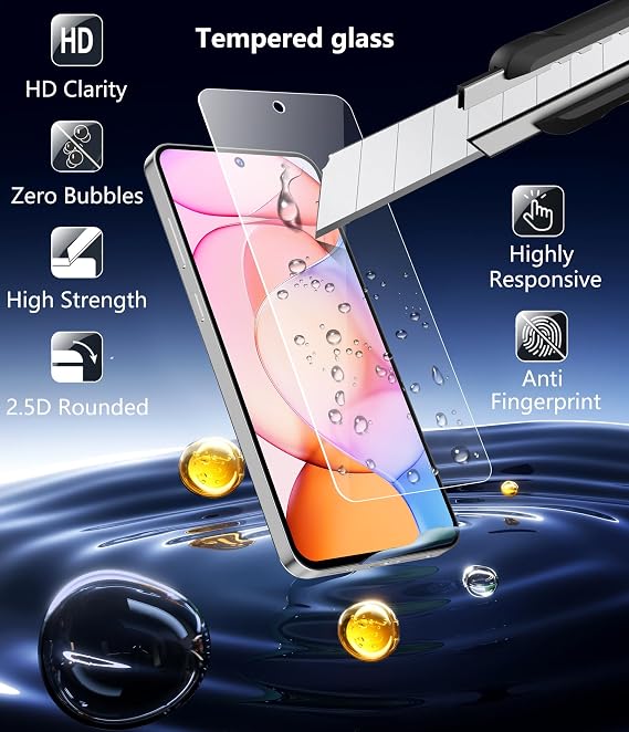 Case for Samsung Galaxy S25 FE Case with Tempered Glass Screen Protector, Built in Camera Lens Cover and Ring Holder Kickstand, Soft TPU Hard Back Phone Cover (Kickstand-Red)