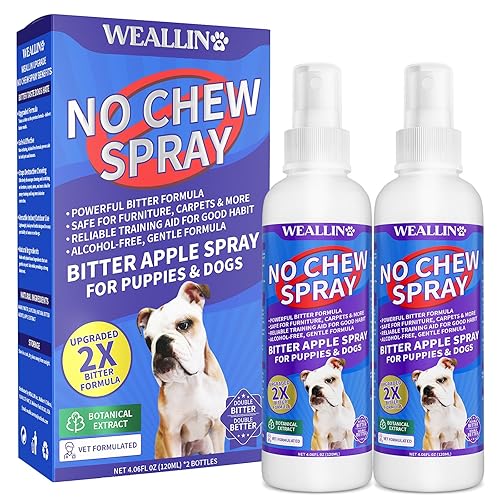 2 Pack No Chew Spray for Dogs, Bitter Apple Spray