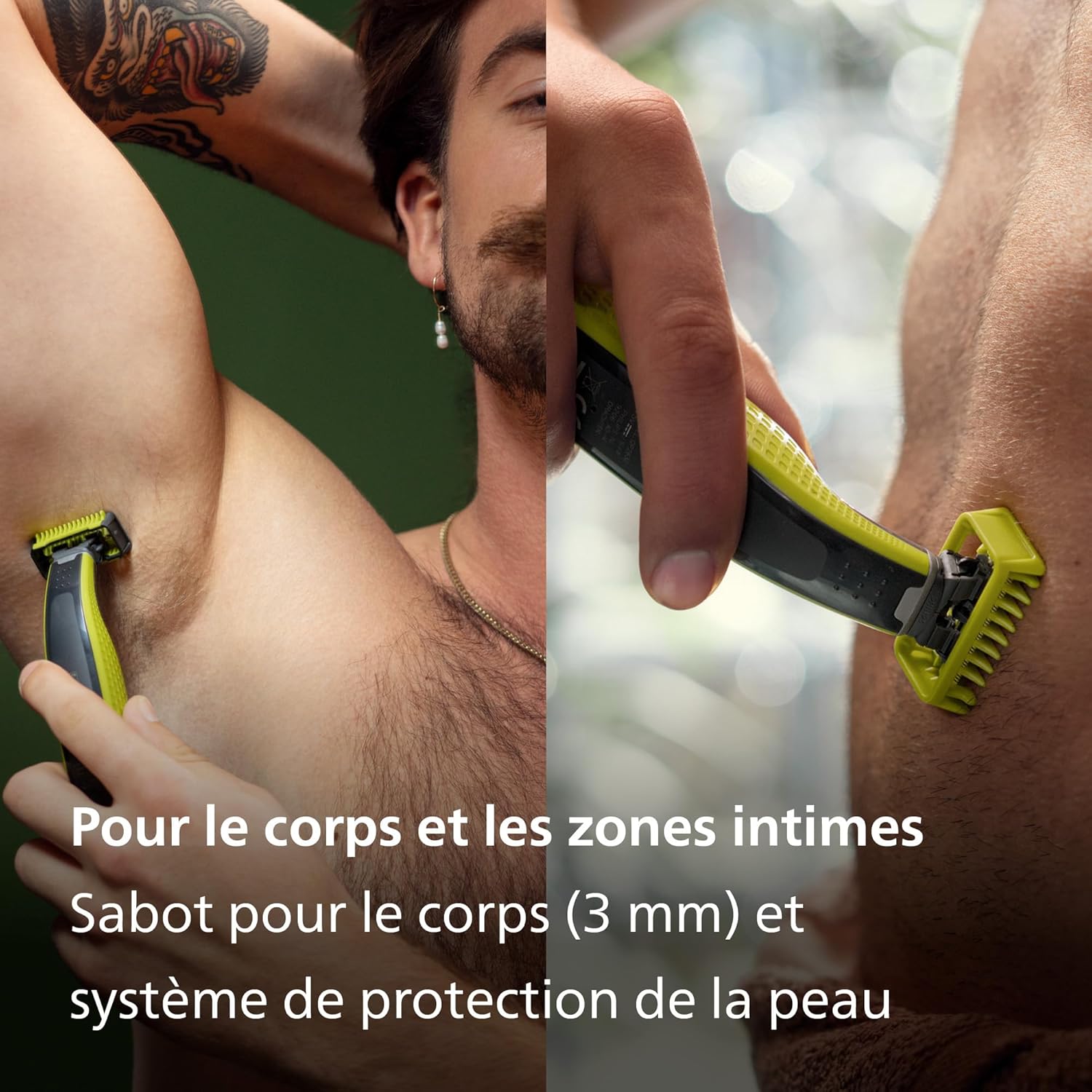 Philips OneBlade QP2824/30: Tondeuse Hybride Visage & Corps, Rasage Impeccable - Description