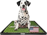 Vista 1 de PawLyfe - Parche de césped artificial de 20 x 25 pulgadas con bandeja, almohadilla de césped reutilizable para interiores y exteriores