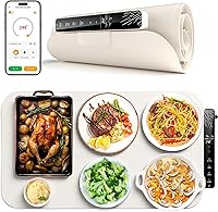 Vista 1 de Monteka Warming Mat for Food 24.8"×15", Electric Warming Trays with APP & Button Control, Silicone Fast Heating Mat for Countertop, Rollable