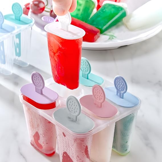 Orret Home 6-Piece Ice Cream Container Set for Kids, Colorful and Fun Design, Ideal for Homemade Ice Cream and Desserts