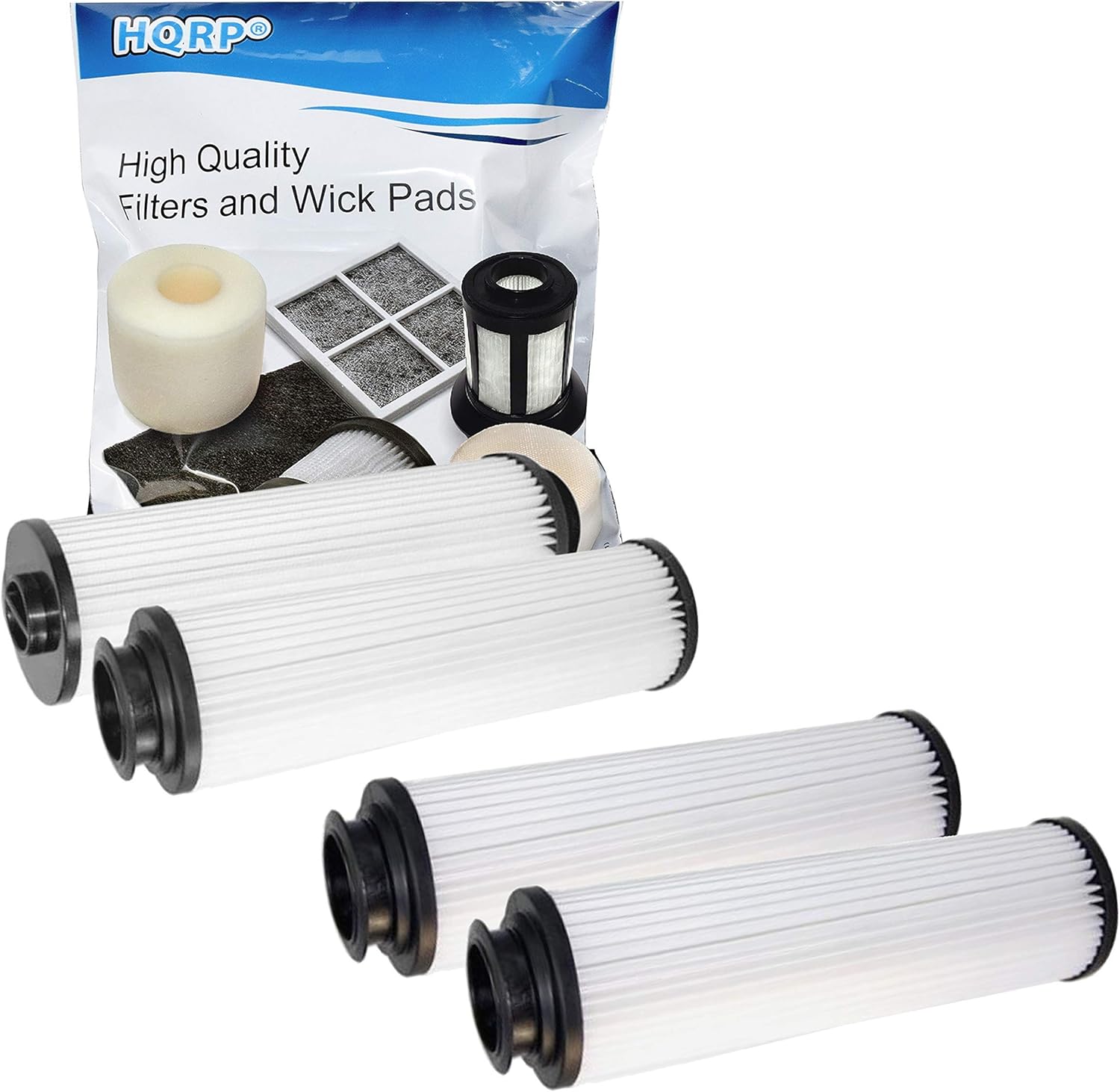 HQRP HEPA Filter 4-Pack Replacement Compatible with Hoover 40140201, Type 201, 43611042, 42611049, 40140202 Vac Vacuum Cleaner