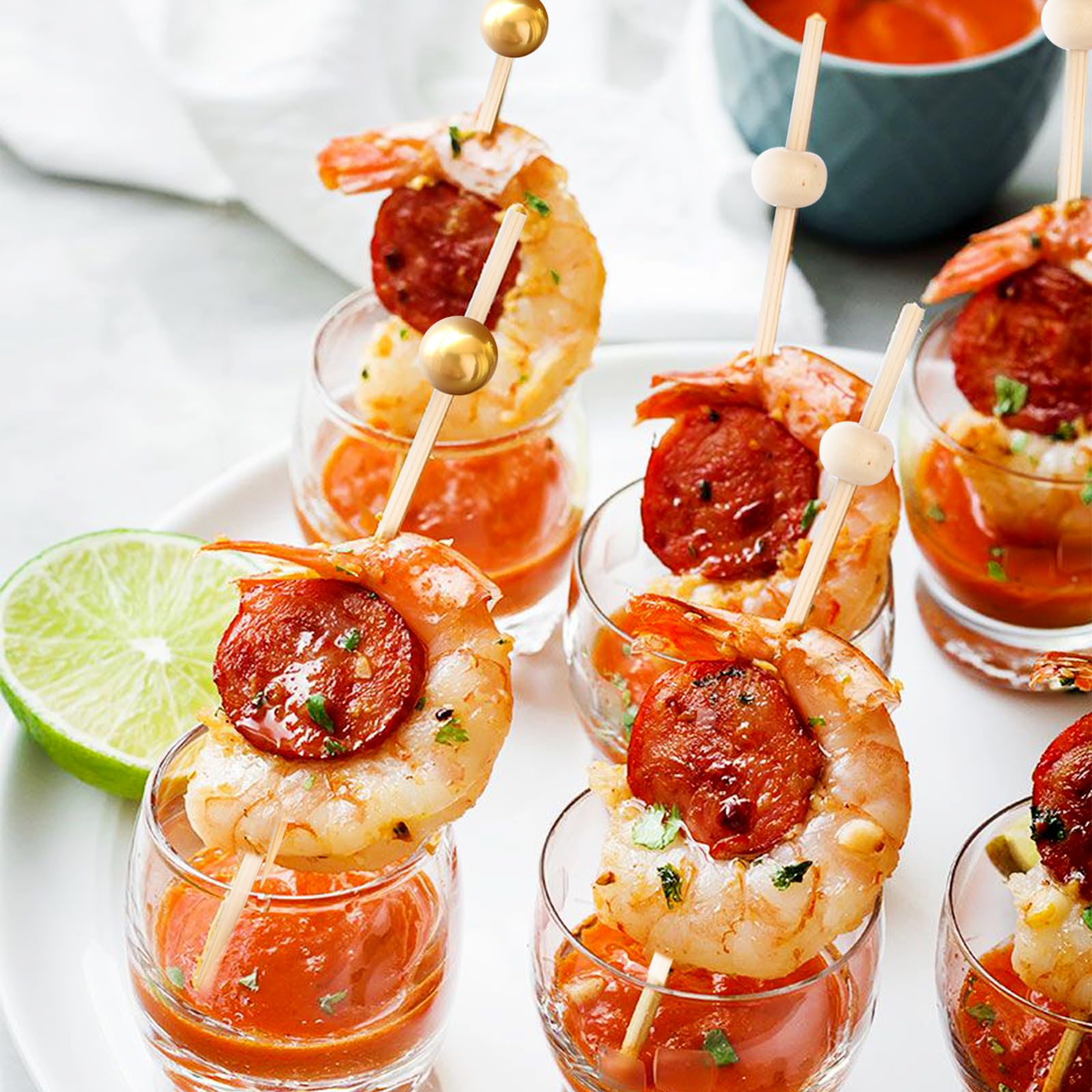 Wooden Skewers Fruit Picks Mini Bamboo Forks Inch Cocktail Forks