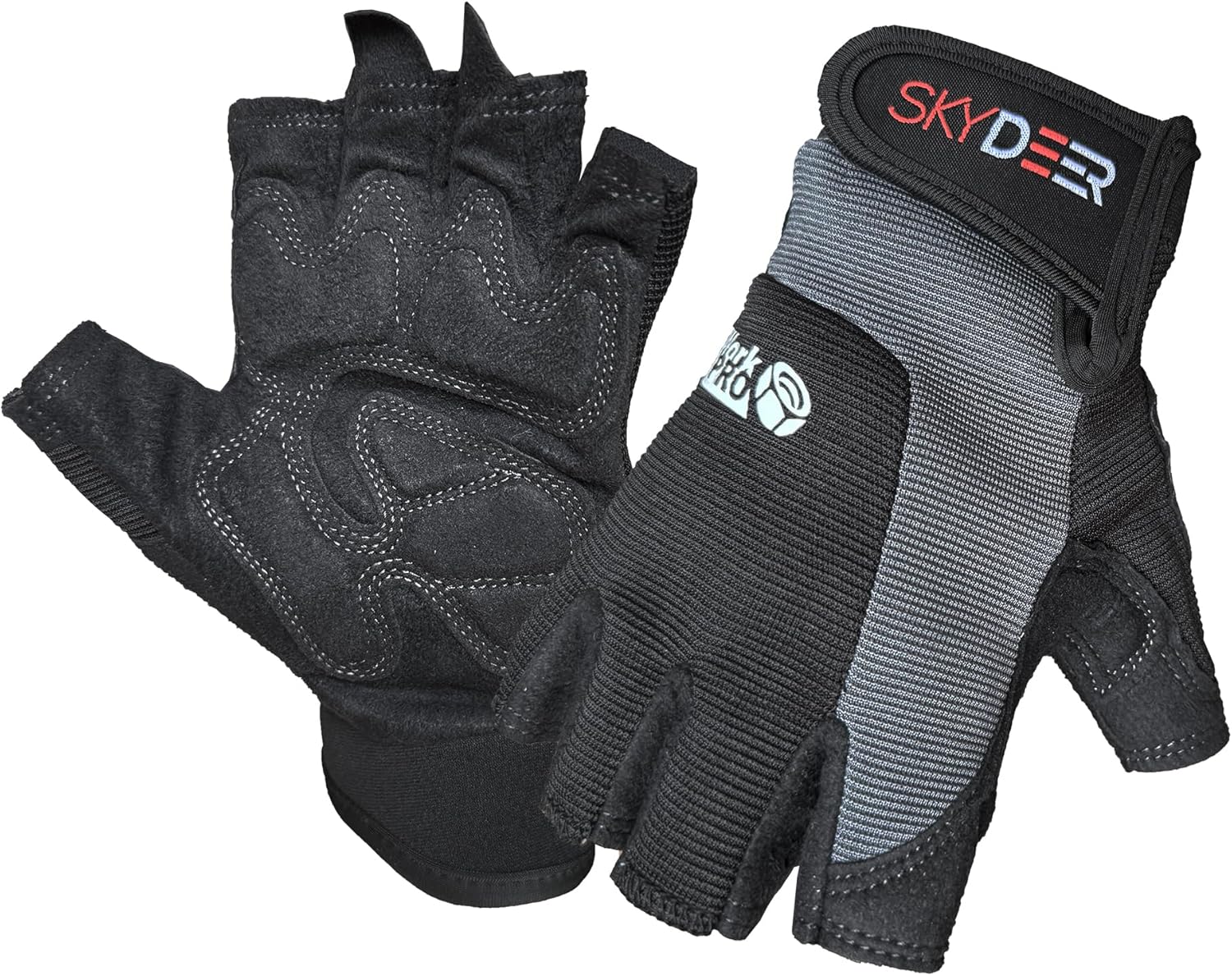 SKYDEER Fingerless Work Gloves – Hi-Performance Synthetic Leather Gym Gloves, Water Resistant, Anti-Slip Grip for Weight Lifting, Motorcycle, Cycling, Gardening & Outdoor Labor (SD8822G/S) - Image 4