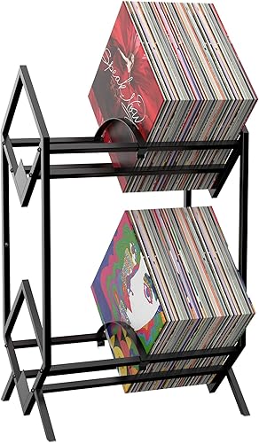 Miniatura 8 de Almacenamiento de discos de vinilo, soporte para discos de vinilo, soporte de vinilo de metal, protege discos de vinilo, libro de almacenamiento,