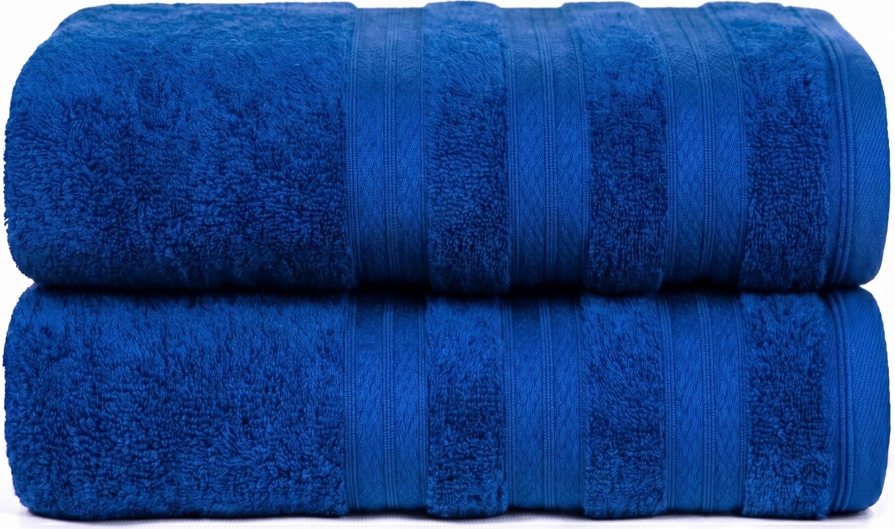 MELLUVA Large Bath Sheets | Set of 2 | 100% Turkish Cotton | Highly Absorbent 600GSM | Soft Plush Luxury Bath Towels | 90cm x 150cm | Quick Dry | Denim