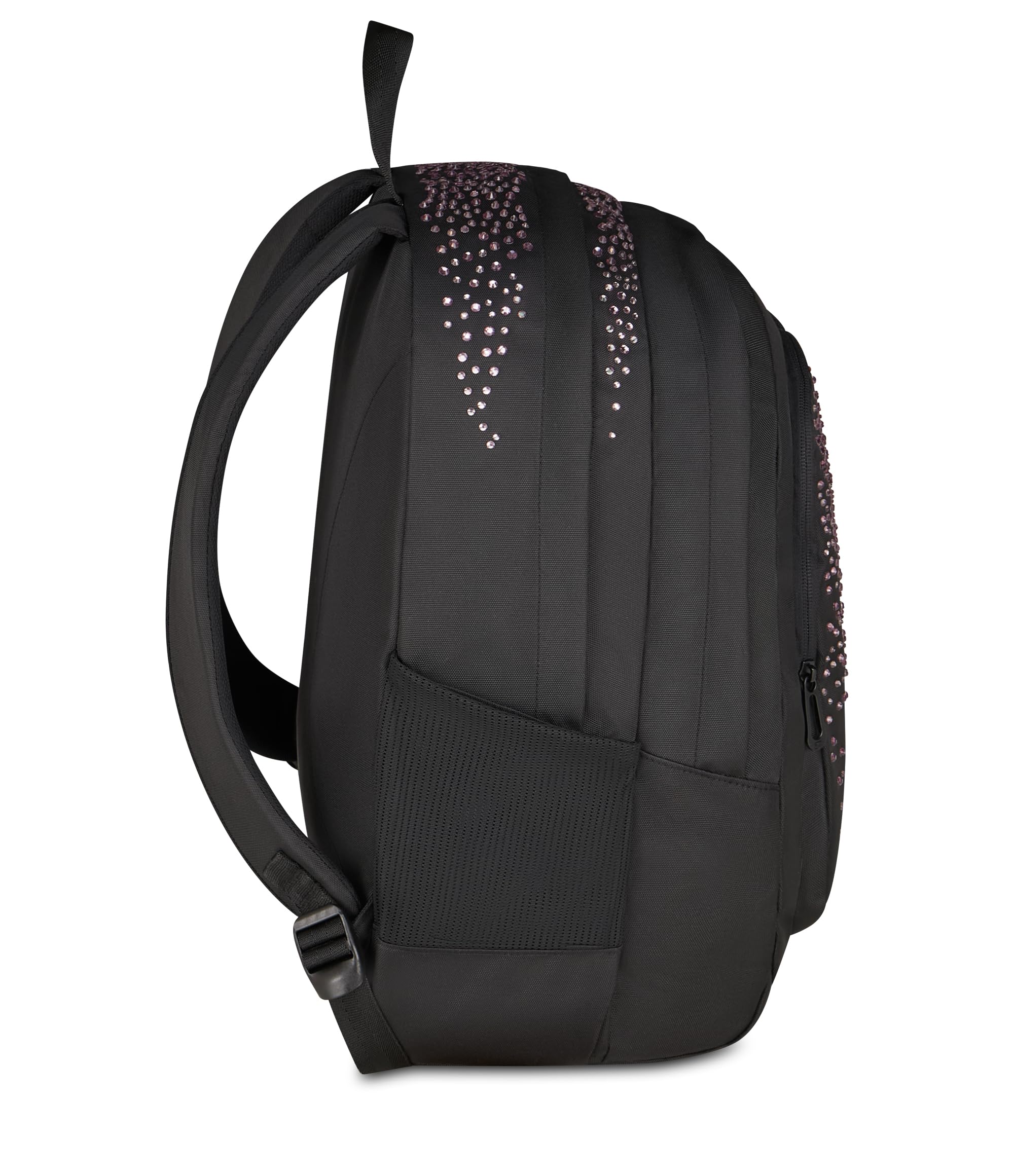 Seven Zaino Scuola Tech GlitzyCute, Nero e Viola, Porta Notebook, 29 Litri, Schienale Ergonomico, Spallacci Imbottiti, Bambina e Ragazza