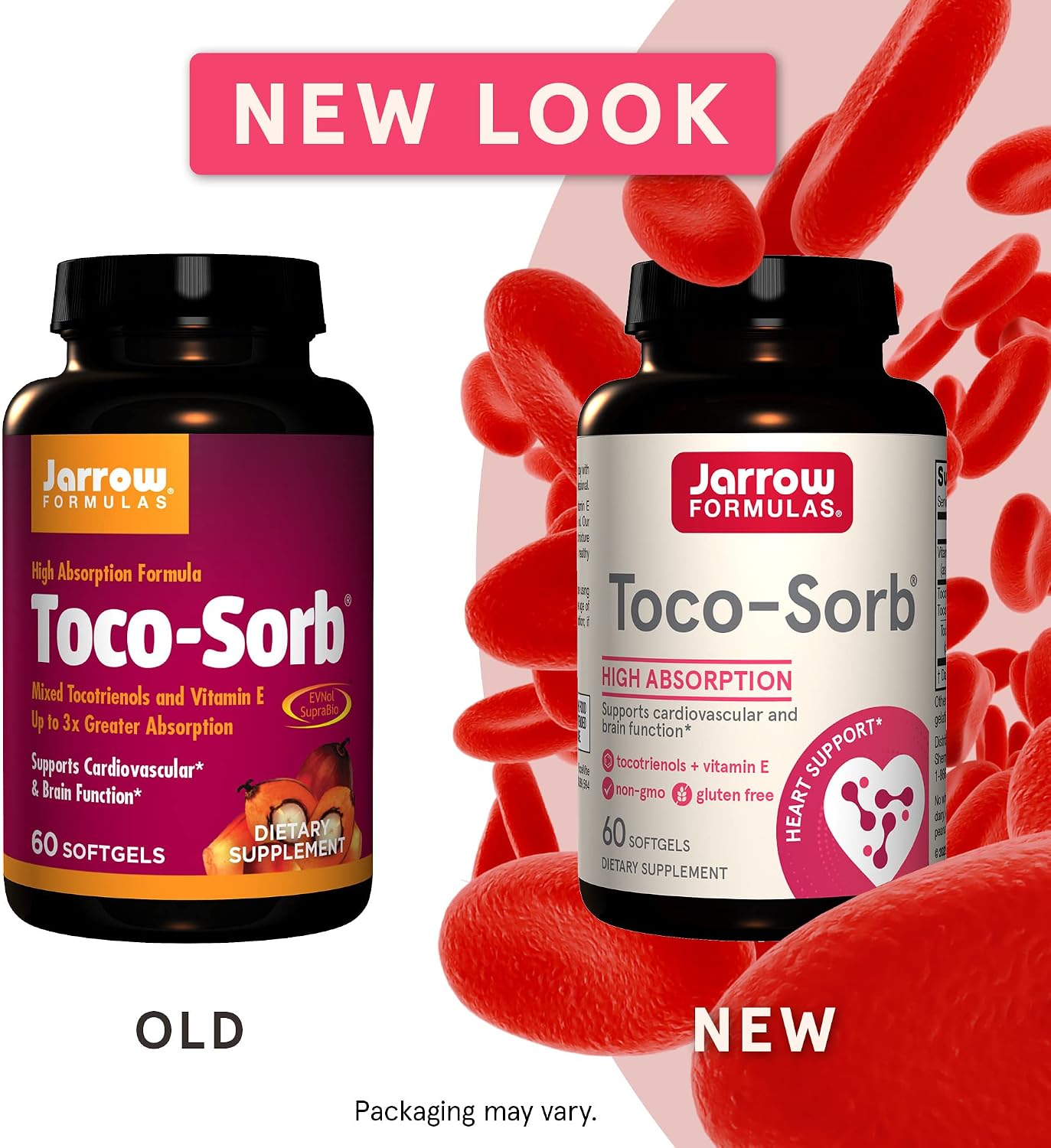 Jarrow Formulas Toco-Sorb - 60 Softgels - Cardiovascular Health & Brain Function Support - High Absorption Formula - Mixed Tocotrienols & Vitamin E Supplement - Up to 60 Servings