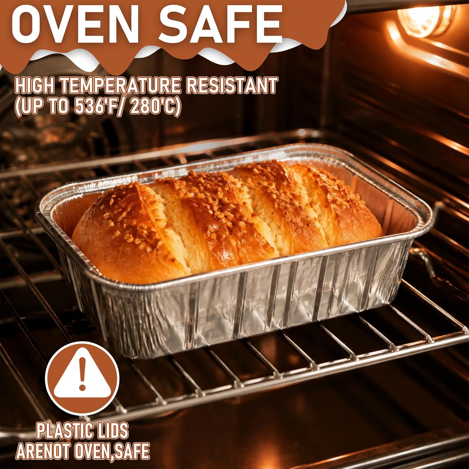 30 Pack 2Lb Disposable Aluminum Loaf Pans with Chear Lids, 8.5"x4.5"x2.5" Disposable Aluminum Bread Pans, Aluminum Foil Loaf Pans for Baking, Cakes, Bread, Meat
