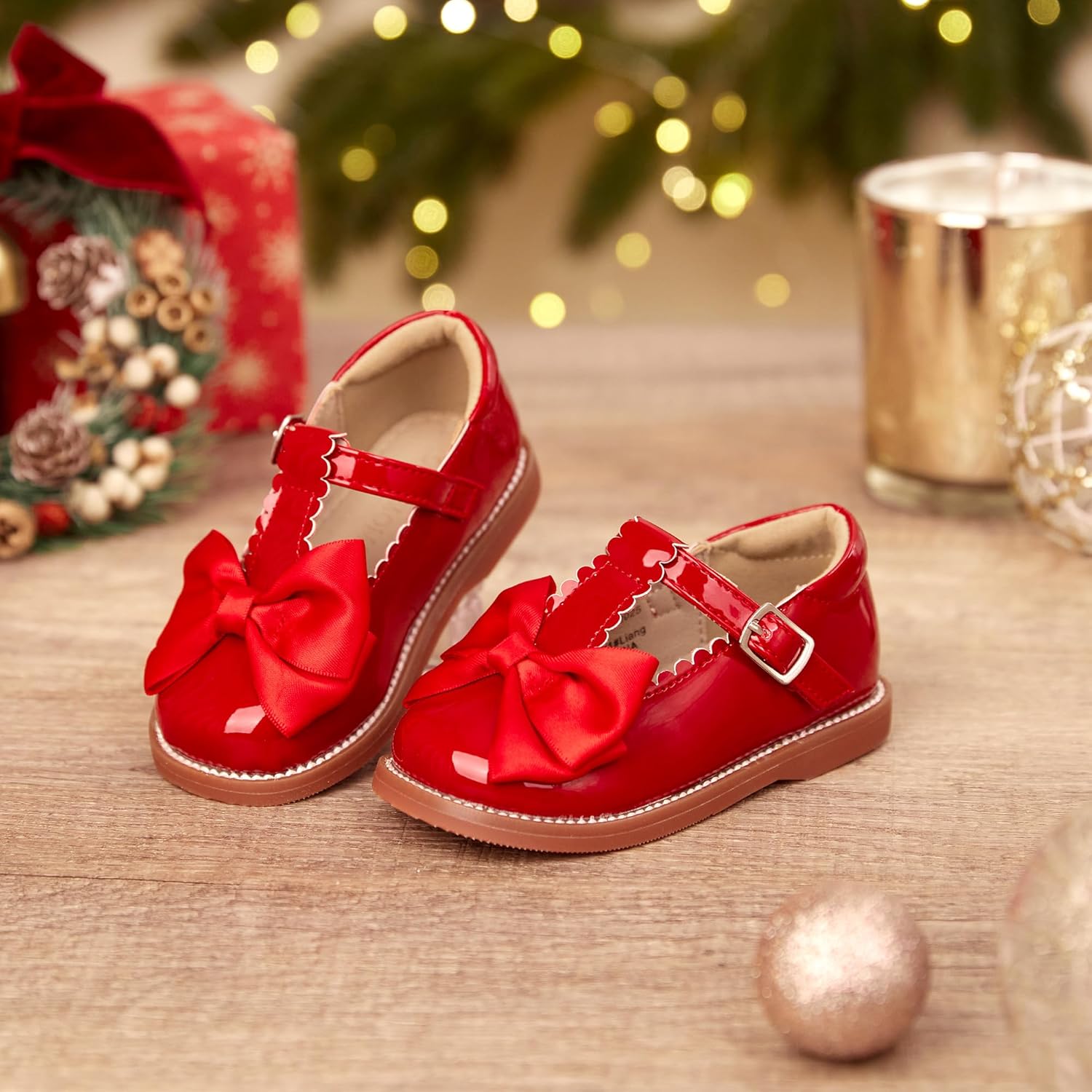 Otter MOMO Toddler Little Girls Oxford Shoes Mary Jane Flat T-Strap School Uniform Party Dress Shoes - Image 4