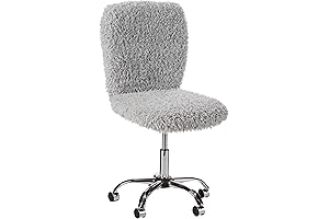 Vanity Fur Rolling Task Chair in Modern Gray