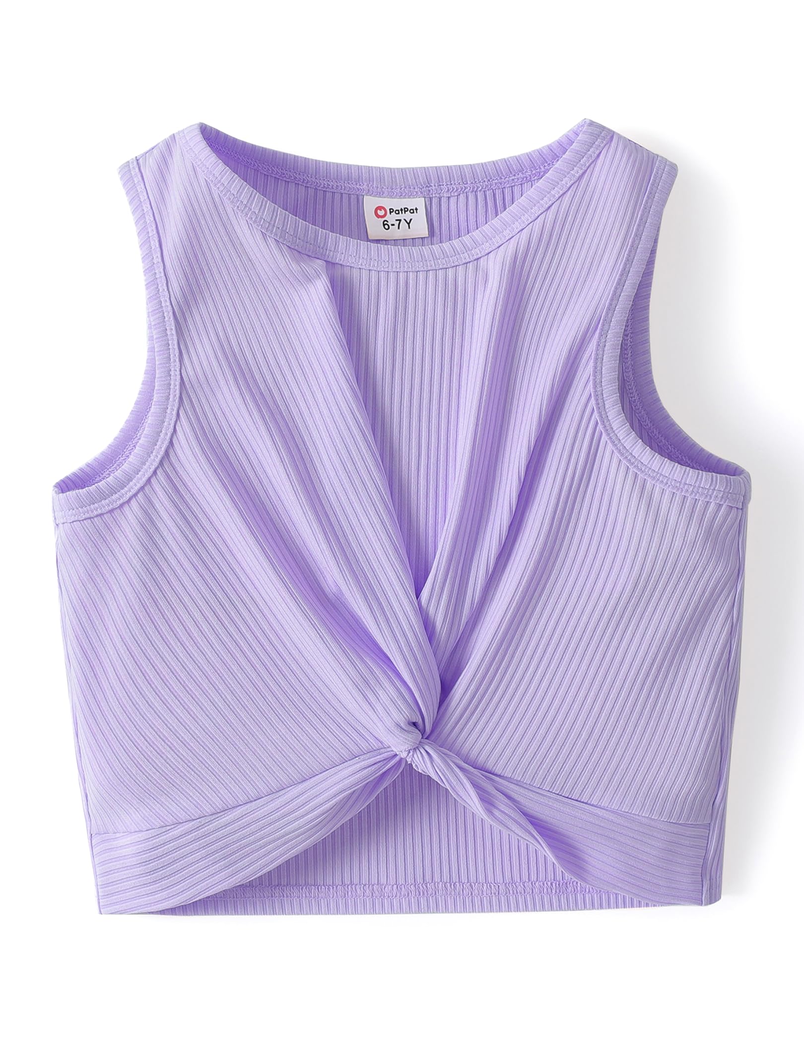 PATPAT Girls Kids Solid Cute Athletic Dance Shirts Tank Crop Tops Preppy Clothes Outfits for Girls Size 6-12Y